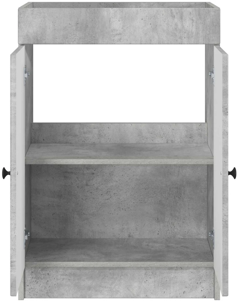 Vonios spintelė po kriaukle Betono pilka 56 x 37,5 x 81 cm