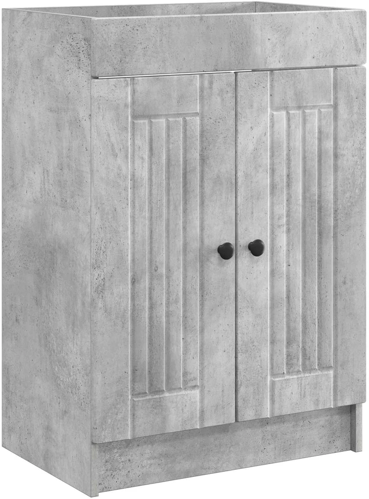 Vonios spintelė po kriaukle Betono pilka 56 x 37,5 x 81 cm