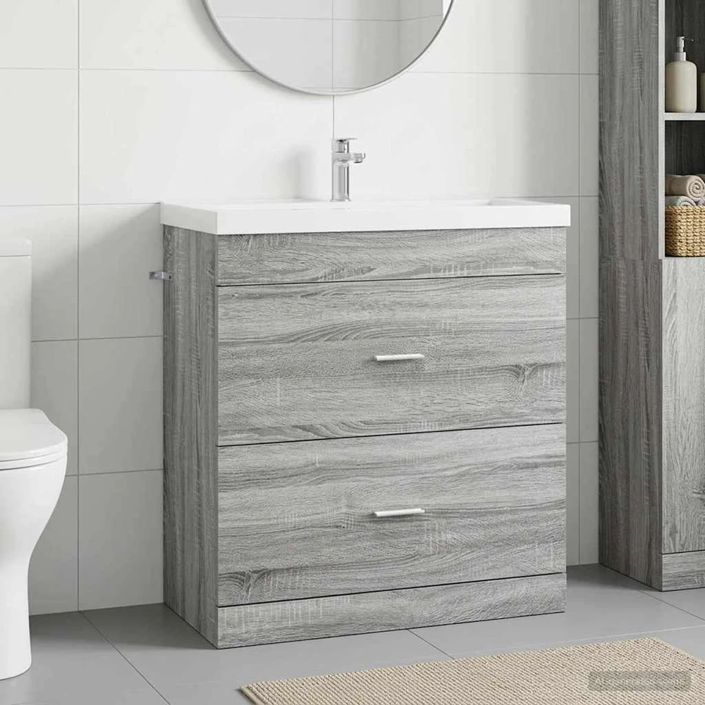 Vonios spintelė po kriaukle Pilka Sonoma 78,5 x 37,5 x 81 cm