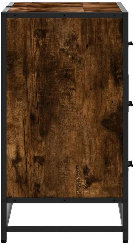 Vonios spintelė praustuvui, dūminio ąžuolo, 80x33x60cm, mediena