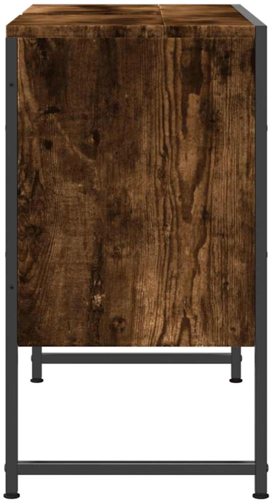 Vonios spintelė praustuvui, dūminio ąžuolo, 80x33x60cm, mediena