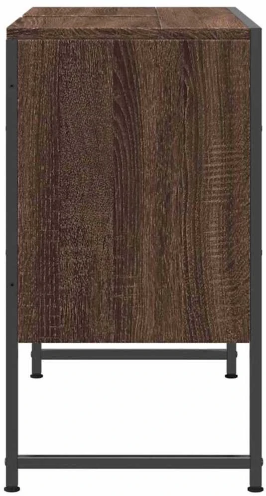 Vonios spintelė praustuvui, ruda ąžuolo, 80x33x60cm, mediena