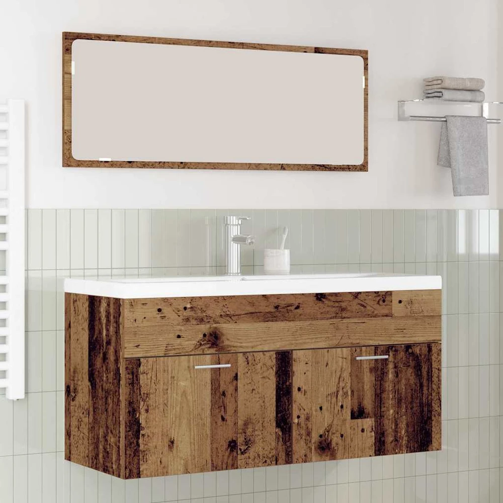 Vonios spintelė Senas medis 100 x 38,5 x 46 cm Apdirbta mediena