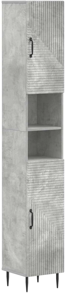 Vonios spintelė su atvira lentyna HAARLEM Betono pilka