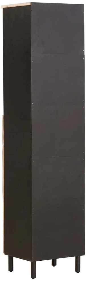 Vonios spintelė su lentyna Juoda ir Balta 38 x 33 x 160 cm