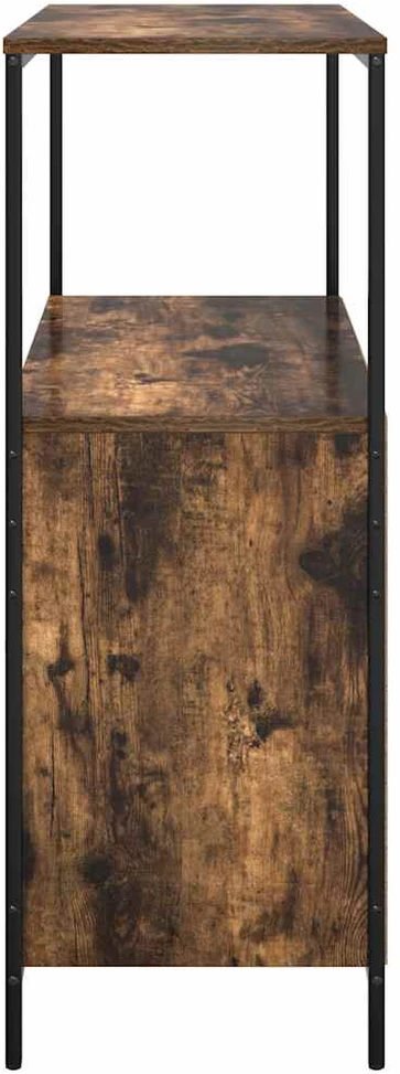 Vonios spintelė su lentynomis rūkytas ąžuolas 76,5x35x95 cm