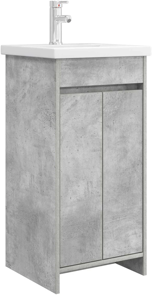 Vonios spintelė su praustuvu Betono pilka 42 x 40 x 84,5 cm