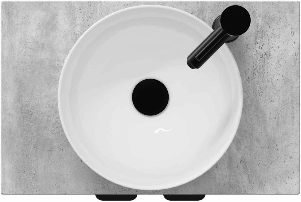 Vonios spintelė su praustuvu Betono pilka 54 x 35 x 83 cm