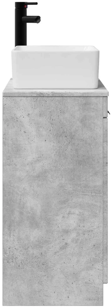 Vonios spintelė su praustuvu Betono pilka 54 x 35 x 83 cm