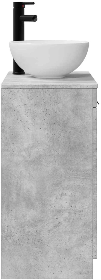 Vonios spintelė su praustuvu Betono pilka 54 x 35 x 83 cm