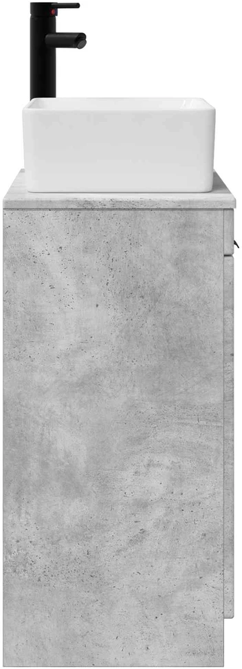 Vonios spintelė su praustuvu Betono pilka 54 x 35 x 83 cm