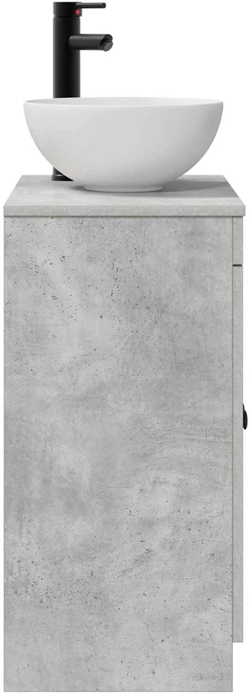 Vonios spintelė su praustuvu Betono pilka 54 x 35 x 83 cm
