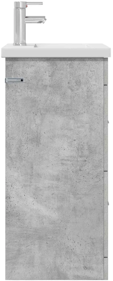 Vonios spintelė su praustuvu Betono pilka 42 x 40 x 84,5 cm