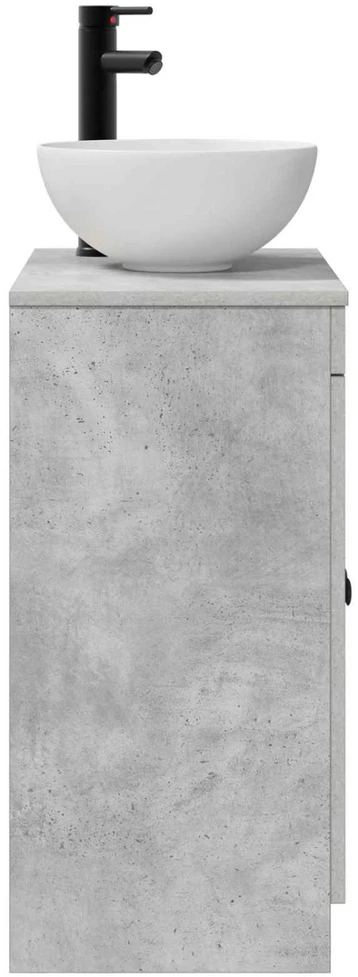 Vonios spintelė su praustuvu Betono pilka 54 x 35 x 83 cm