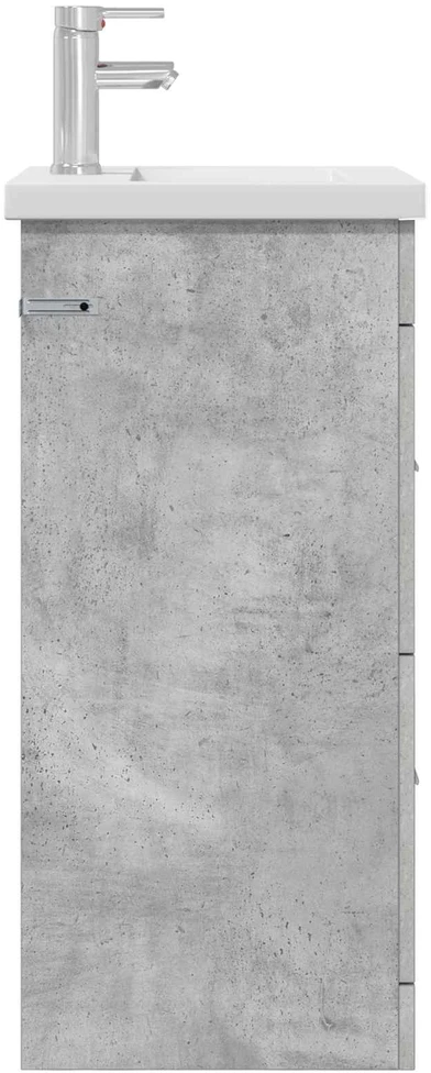 Vonios spintelė su praustuvu Betono pilka 42 x 40 x 84,5 cm