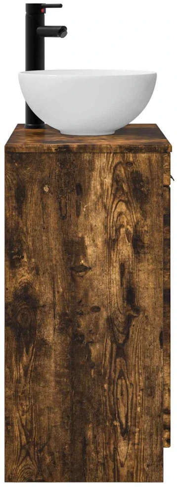Vonios spintelė su praustuvu Dūminio ąžuolo 54 x 35 x 83 cm
