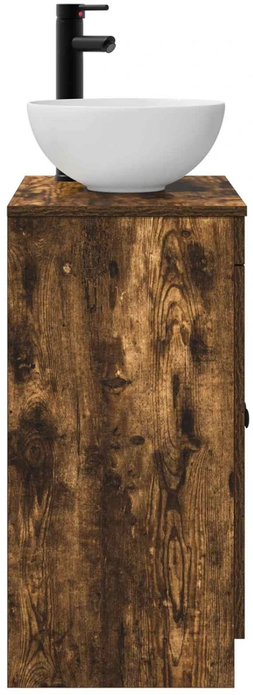 Vonios spintelė su praustuvu Dūminio ąžuolo 54 x 35 x 83 cm