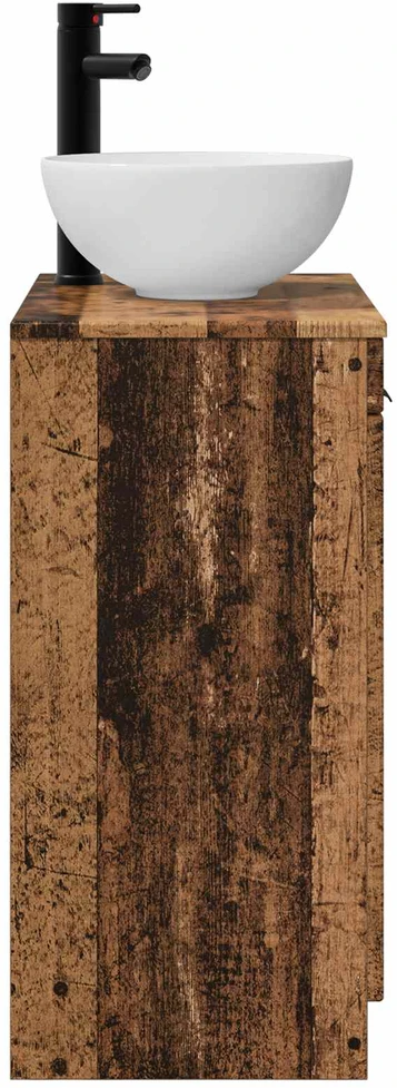 Vonios spintelė su praustuvu Sendintos medienos 54 x 35 x 83 cm