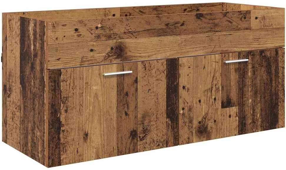 Vonios spintelė Senas medis 100 x 38,5 x 46 cm Apdirbta mediena