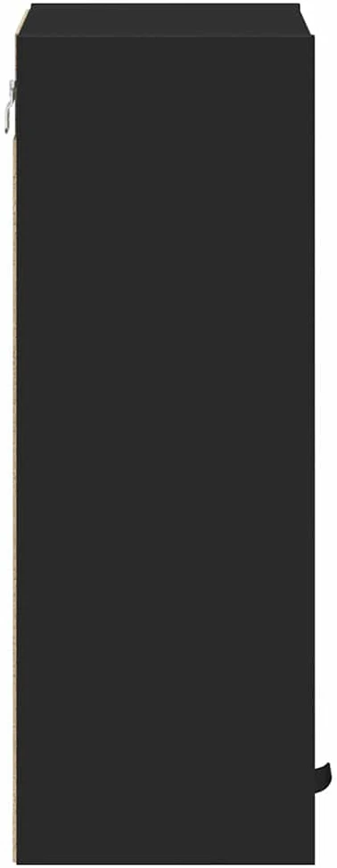 Vonios spintelė Tvirtinamas prie sienos Juoda 39 x 23,5 x 65 cm