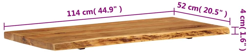 Vonios spintelės stalviršis, 114x52x4 cm, akacijos masyvas