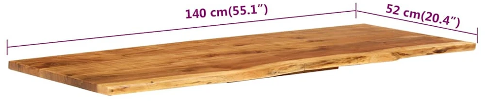 Vonios spintelės stalviršis, 140x52x2,5cm, akacijos masyvas
