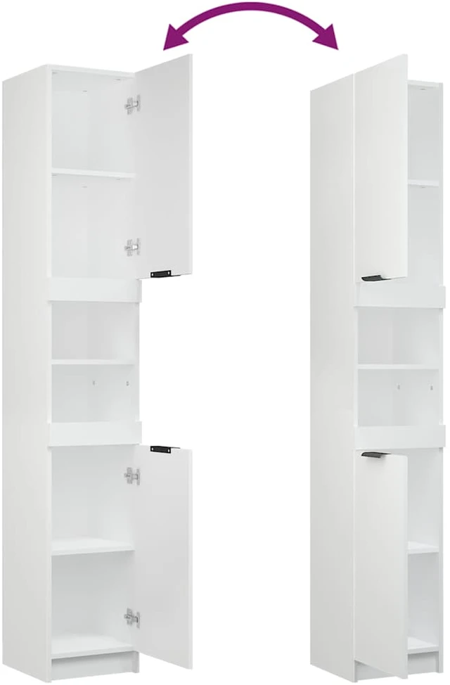 Vonios spintelių komplektas, 3 dalių, baltas, apdirbta mediena