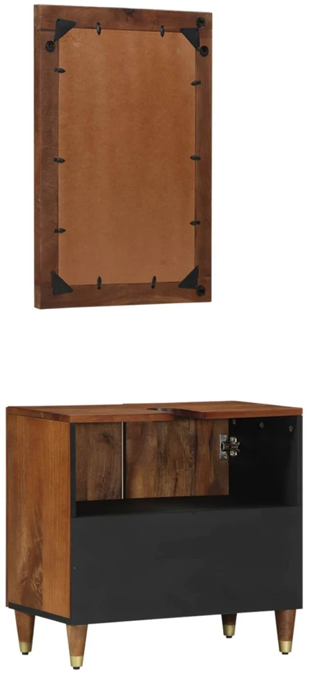Vonios spintos komplektas 2 vnt. Medus ruda 62 x 33 x 58 cm