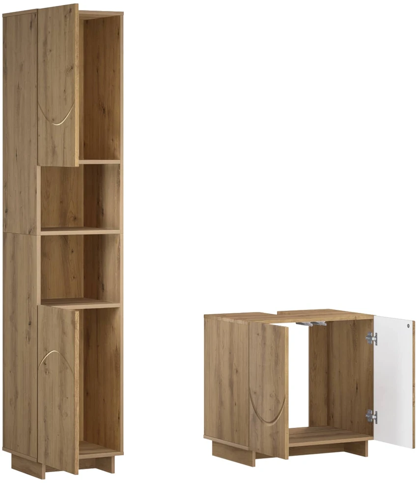 Vonios spintos komplektas 2 vnt. Artisan ąžuolo