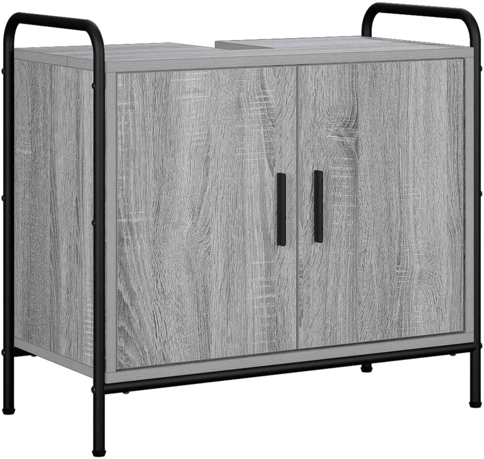 Vonios spintos komplektas 2 vnt. Pilka Sonoma 65,5 x 34 x 61 cm