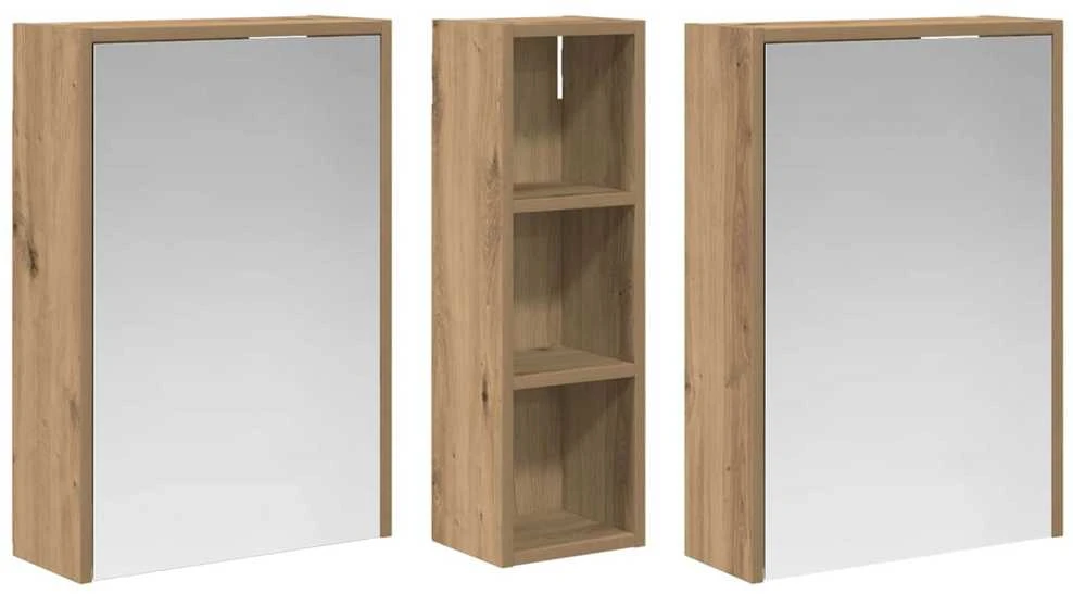 Vonios spintos komplektas 3 vnt. 106 x 16 x 62,5 cm