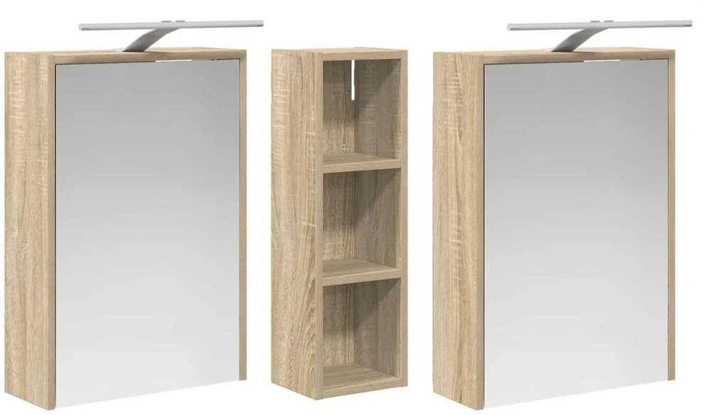 Vonios spintos komplektas 3 vnt. 106 x 16 x 62,5 cm