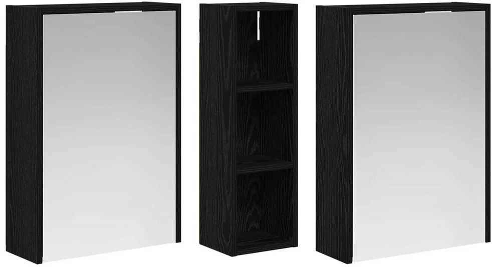 Vonios spintos komplektas 3 vnt. 106 x 16 x 62,5 cm