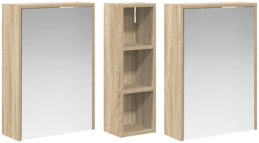 Vonios spintos komplektas 3 vnt. 106 x 16 x 62,5 cm