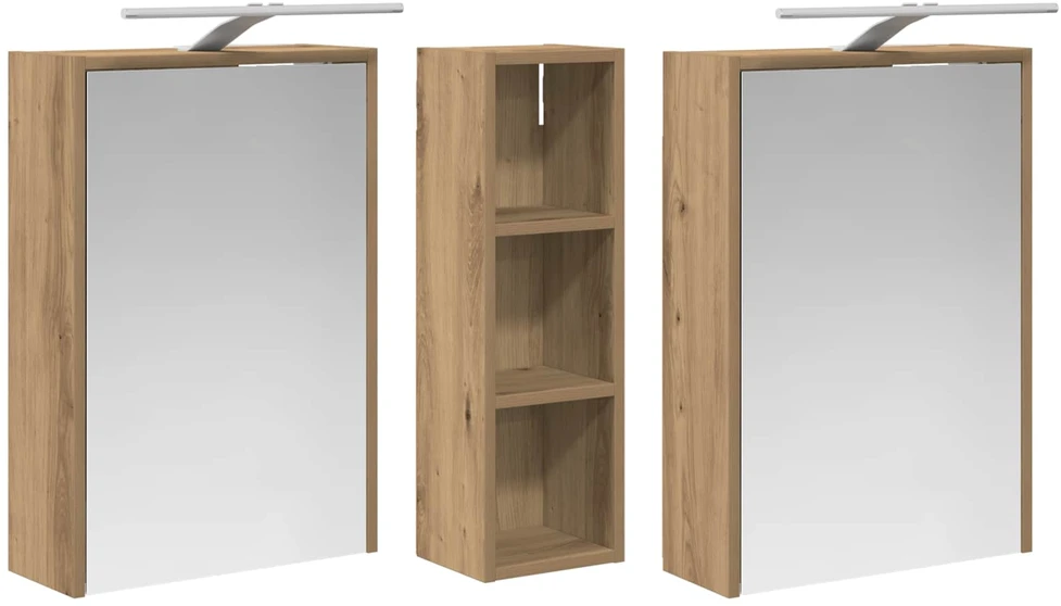Vonios spintos komplektas 3 vnt. 106 x 16 x 62,5 cm