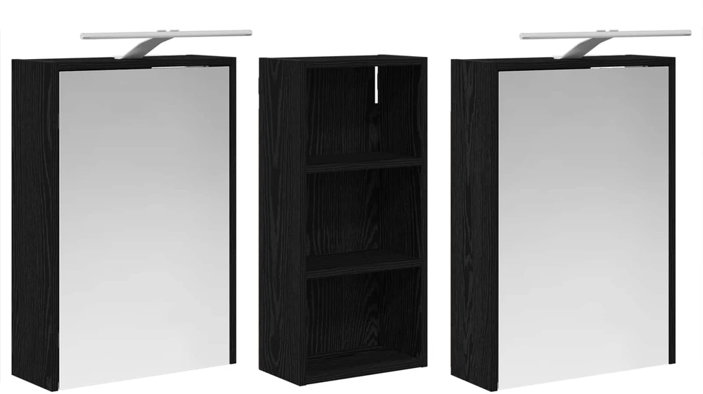 Vonios spintos komplektas 3 vnt. 116 x 16 x 62,5 cm