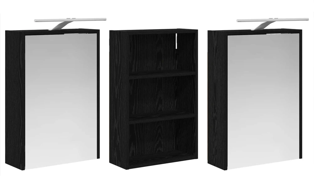 Vonios spintos komplektas 3 vnt. 126 x 16 x 62.5 cm