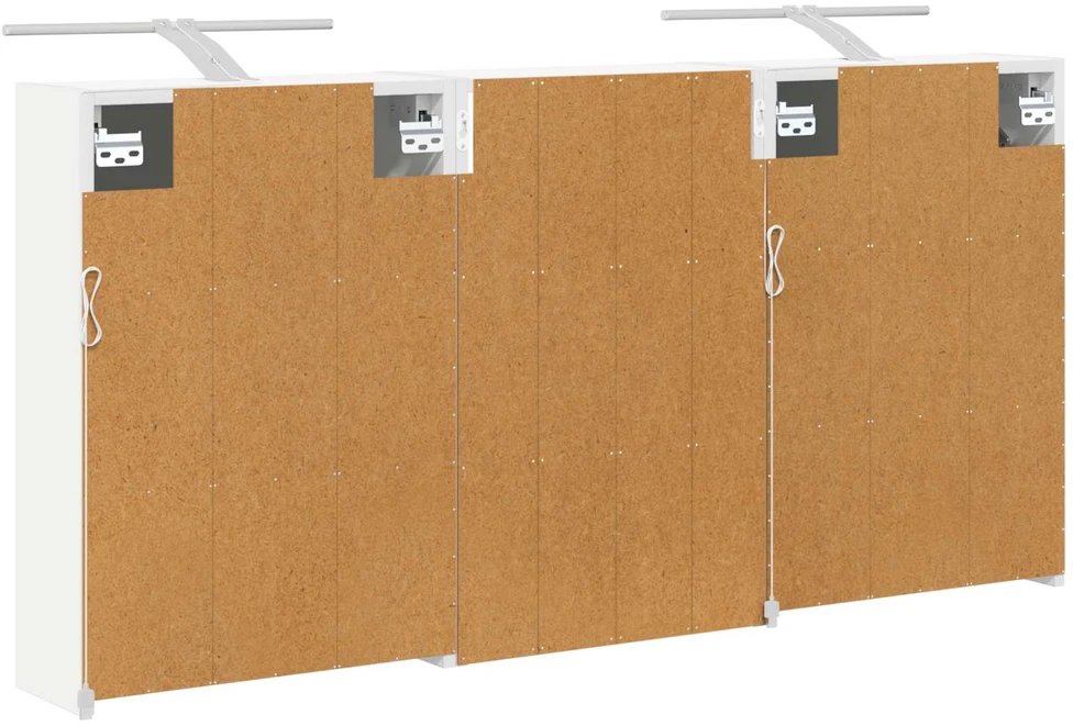 Vonios spintos komplektas 3 vnt. 126 x 16 x 62.5 cm