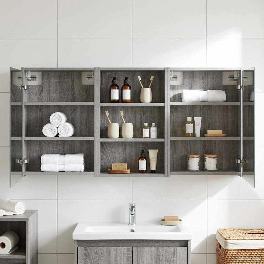 Vonios spintos komplektas 3 vnt. 126 x 16 x 62.5 cm