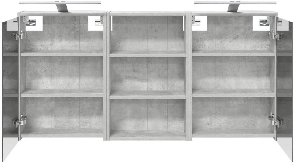 Vonios spintos komplektas 3 vnt. 126 x 16 x 62.5 cm