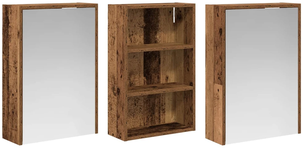 Vonios spintos komplektas 3 vnt. 126 x 16 x 62.5 cm