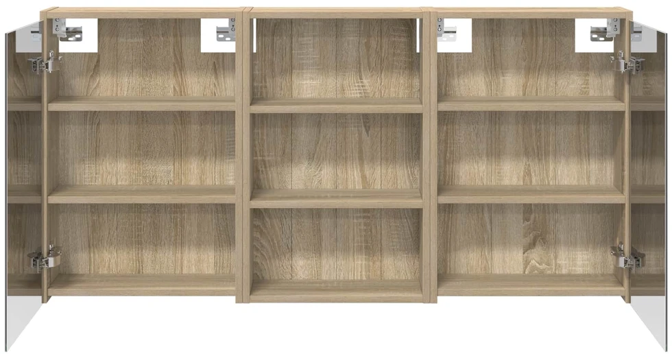 Vonios spintos komplektas 3 vnt. 126 x 16 x 62.5 cm