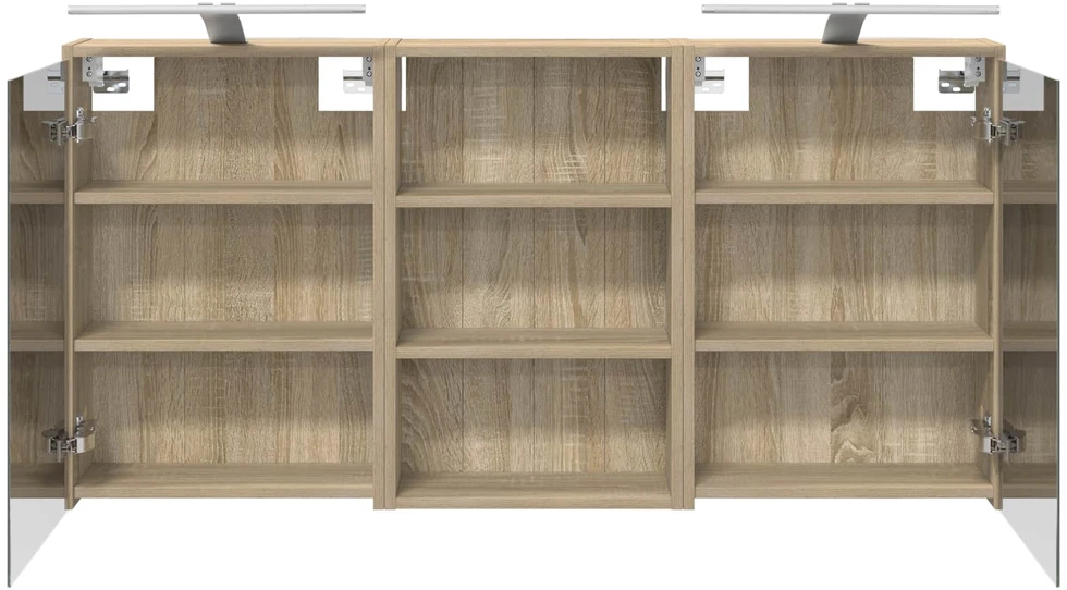 Vonios spintos komplektas 3 vnt. 126 x 16 x 62.5 cm