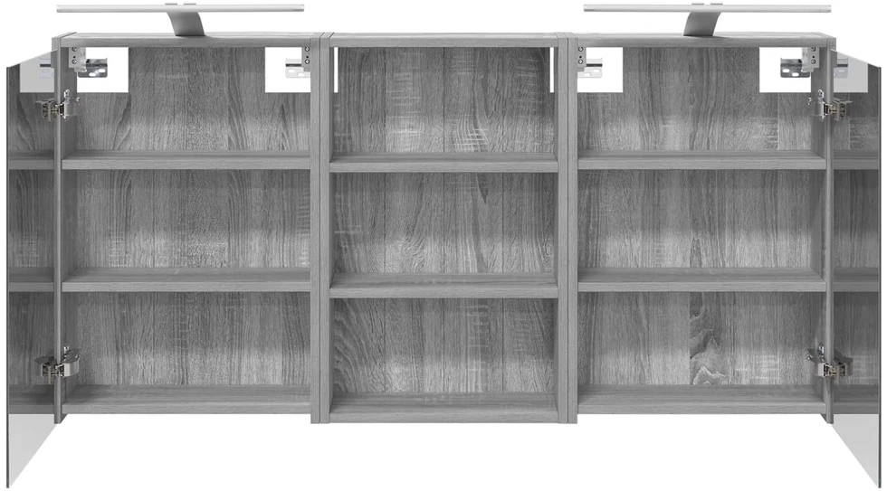 Vonios spintos komplektas 3 vnt. 126 x 16 x 62.5 cm