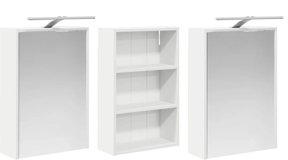 Vonios spintos komplektas 3 vnt. 126 x 16 x 62.5 cm