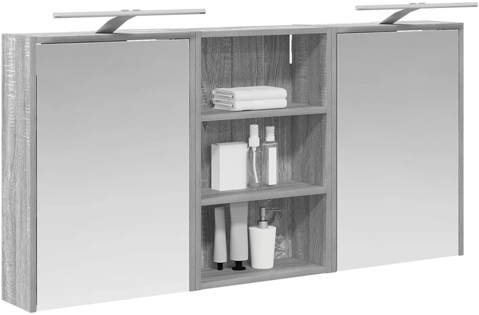 Vonios spintos komplektas 3 vnt. 126 x 16 x 62.5 cm