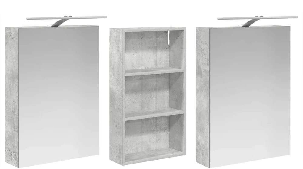 Vonios spintos komplektas 3 vnt. 140 x 14,5 x 70 cm