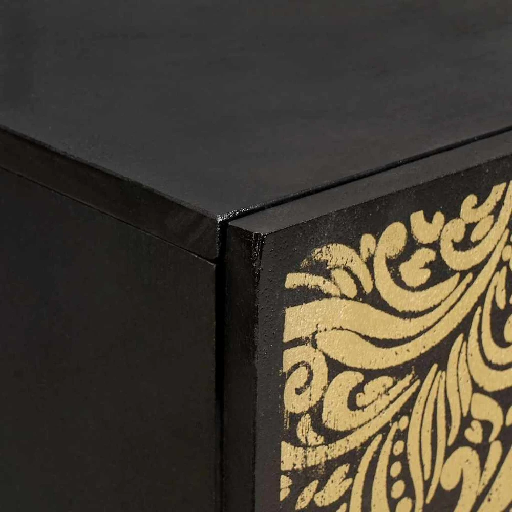 Vonios spintos komplektas 3 vnt. 180 x 33 x 75 cm Juoda
