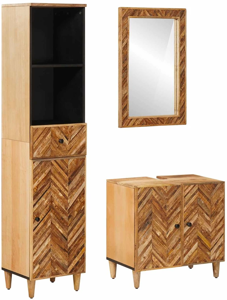 Vonios spintos komplektas 3 vnt. 62 x 33 x 58 cm
