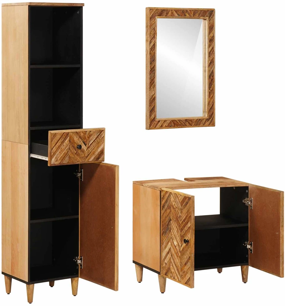 Vonios spintos komplektas 3 vnt. 62 x 33 x 58 cm